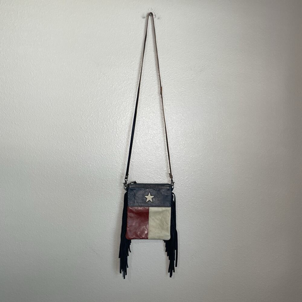 Montana West Patriotic Collection Lone Star Texas Fringe Crossbody Bag Purse